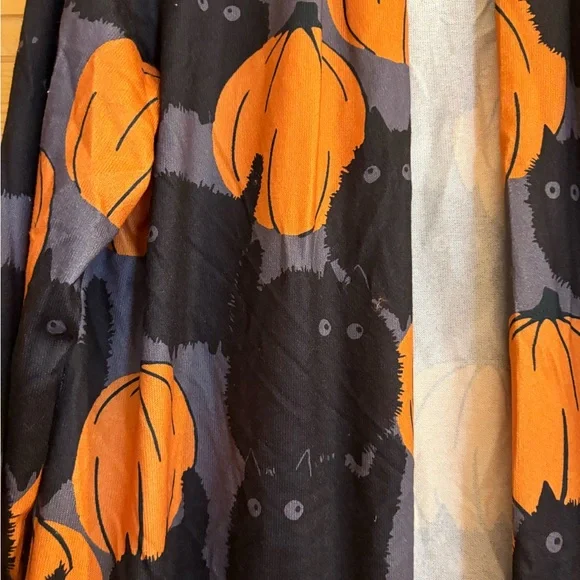 Halloween 🎃 🐈⬛ cat Pumpkin Print cardigan - Picture 2 of 3